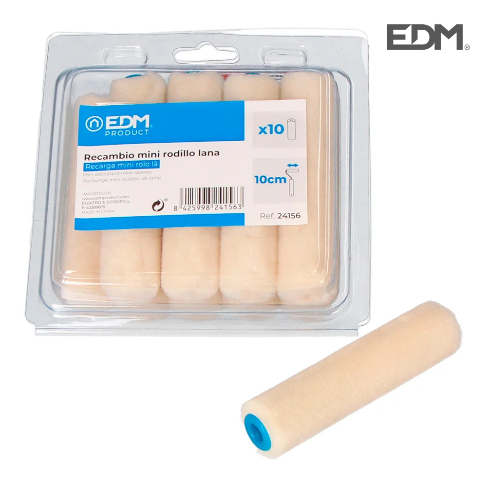 Substitui&ccedil;&atilde;o Mini Rolo L&atilde; 110mm 10 Unid. Edm