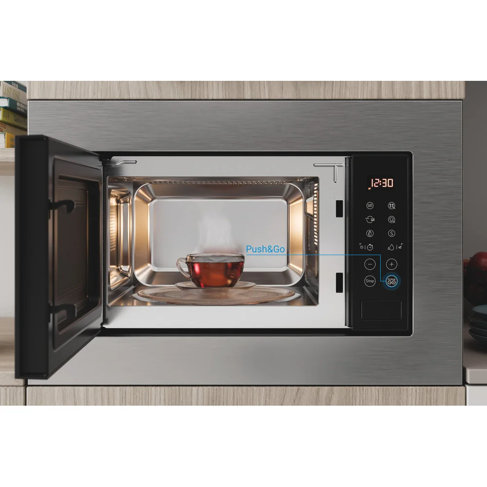 Indesit Mwi 120 Gx Built-In Grill Microwave 20 L 800 W Stainless Steel