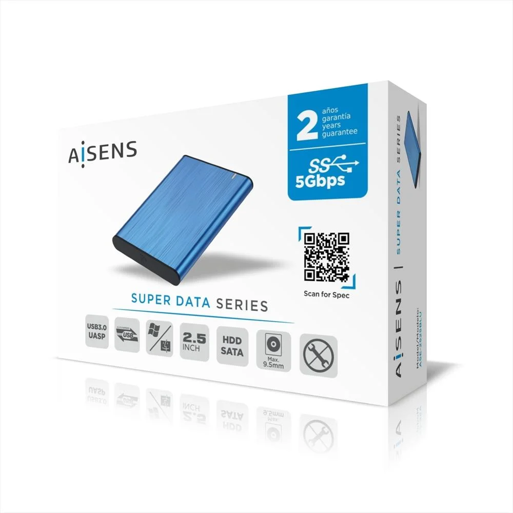 Caixa Externa P/ Disco 2.5" Usb 3.0 Azul - Aisens