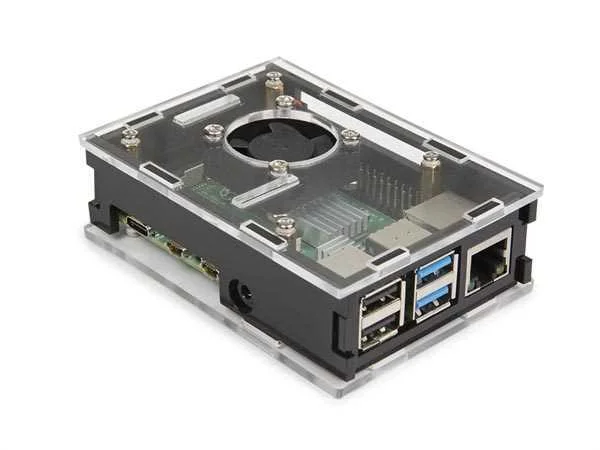 Caixa Transparente com Refrigera&ccedil;&atilde;o para Raspberry Pi&reg; 3b & 3b +