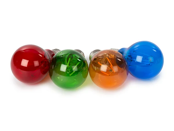 Conjunto de L&acirc;mpadas de Filamento - A60 - Vidro Colorido - 4 Unids. - Vermelho - Verde - Azul - Lara