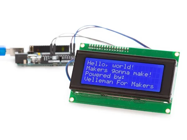 M&oacute;dulo Lcd Azul I&sup2;c 20x4 para Arduino&reg;