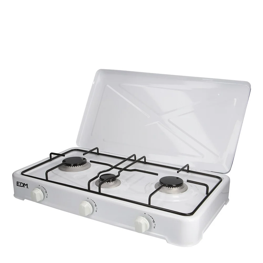 Fogao de Gas Esmaltada 3 Fogos 60x33x12cm Edm