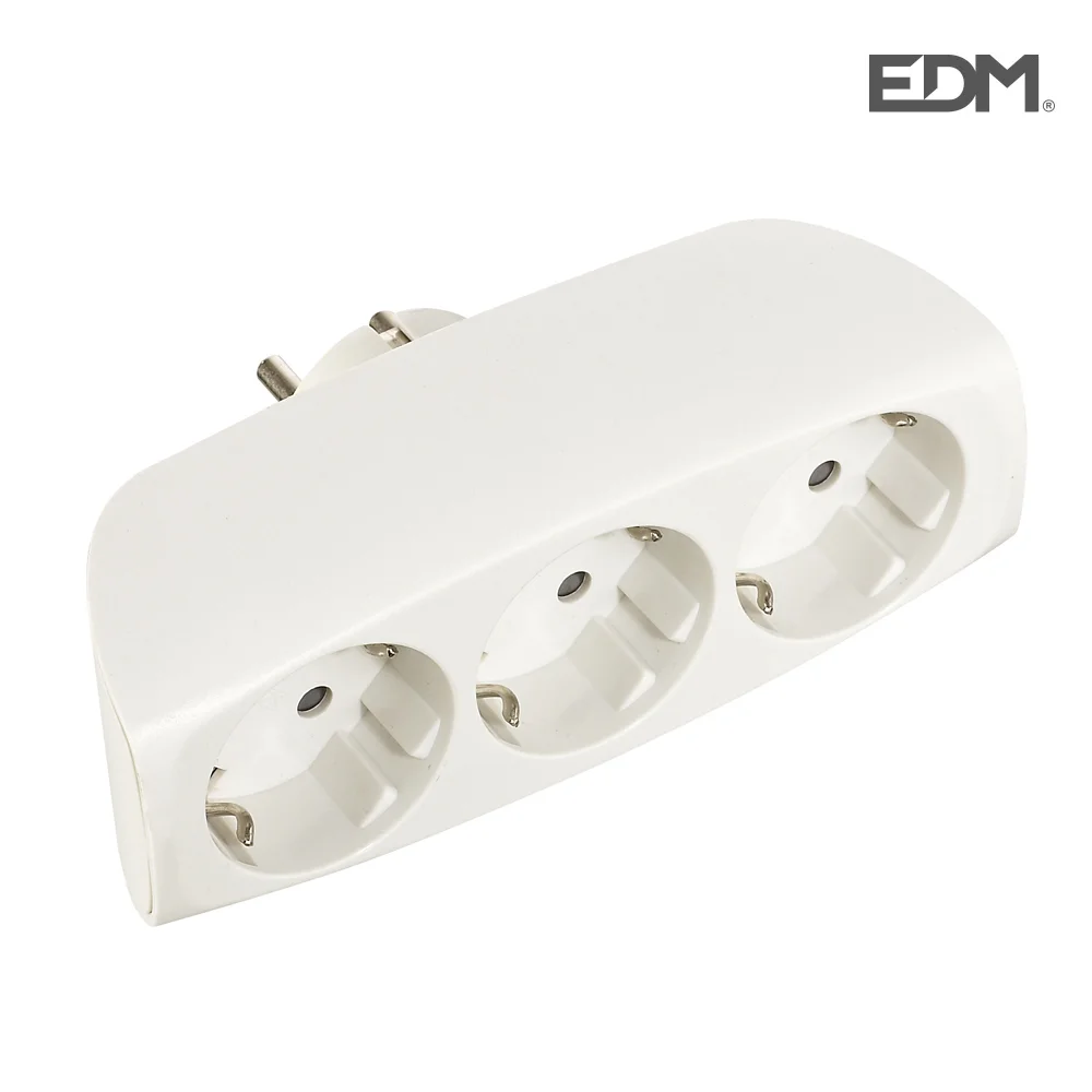Ficha Adaptador T/Tl Tripla Sa&iacute;da 2.400w (Retractilado) 4,8mm Edm