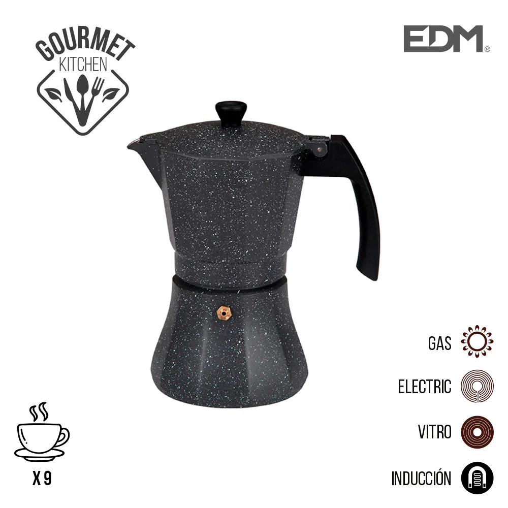 Cafeteira 9 Ta&ccedil;as Alum&iacute;nio para Indu&ccedil;&atilde;o Edm