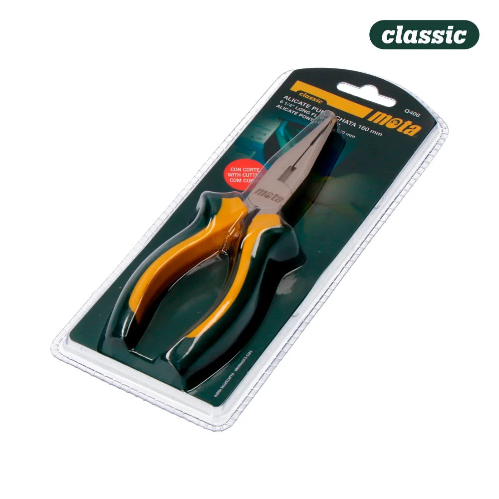 Alicate Ponta Chata com Corte 6 1/4" Q406 Mota