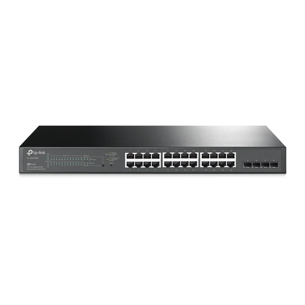 Switch Tp-Link 28 Puertos 24 Poe+ 4 Puertos Gigab.