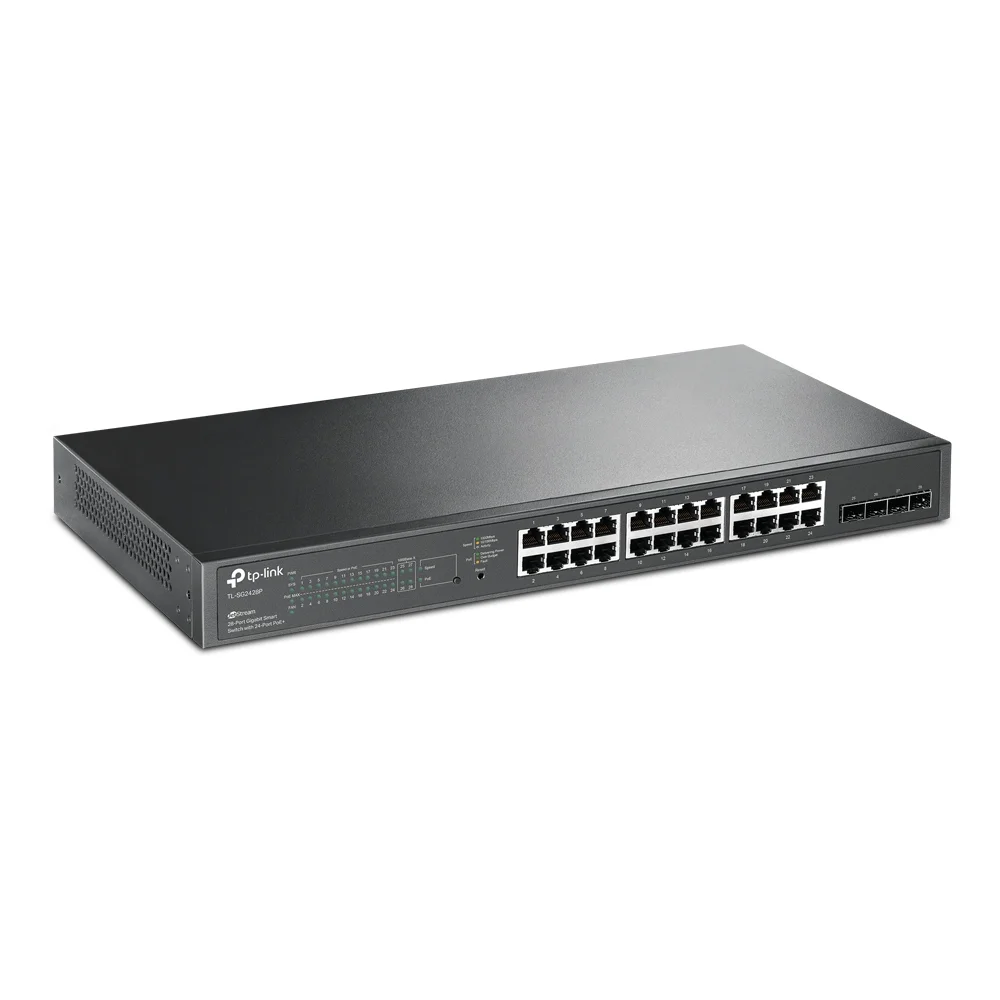Switch Tp-Link 28 Puertos 24 Poe+ 4 Puertos Gigab.