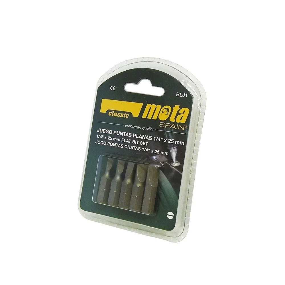 Conjunto De Pontas Fenda 1 4 -5 Pe&ccedil;as X 25 Mm Blj1