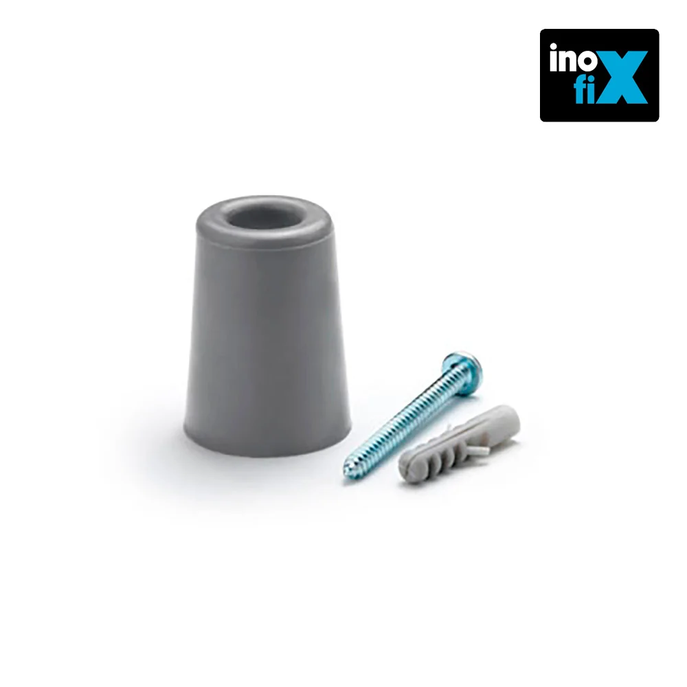 Batente Alto Borracha Cinzento (Blister) Inofix