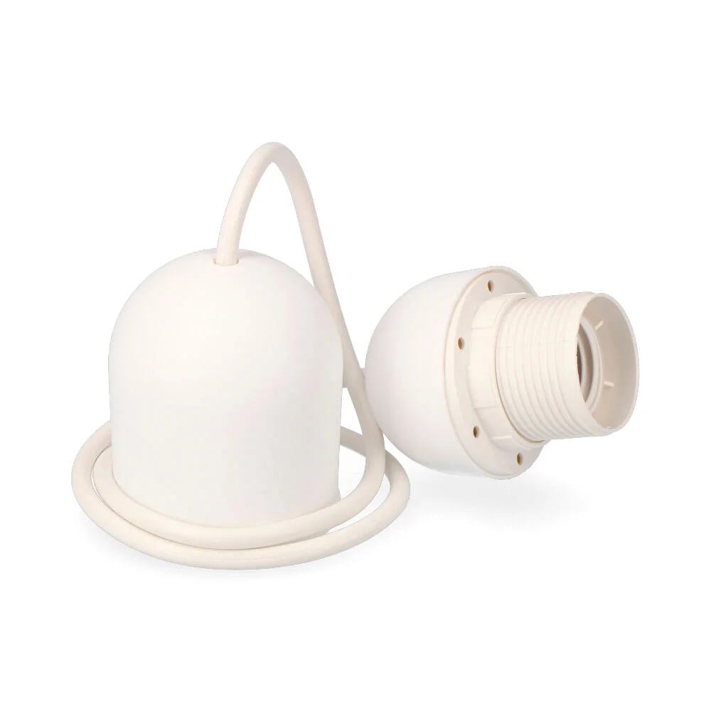Conjunto Suspens&atilde;o Branco E27 Comprimentodo Cabo 80cm