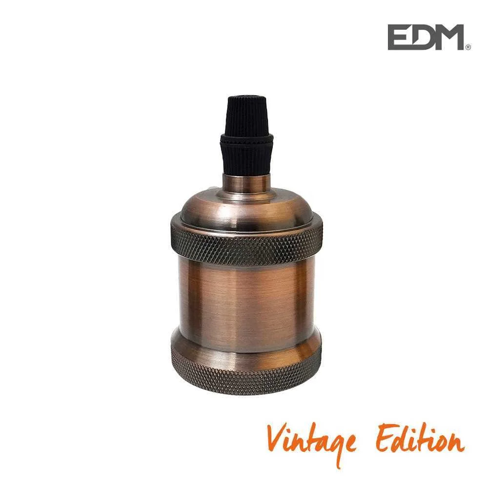 Casquilho Edi&ccedil;&atilde;o Vintage Cor Bronze E27 (Max. 60w) Edm