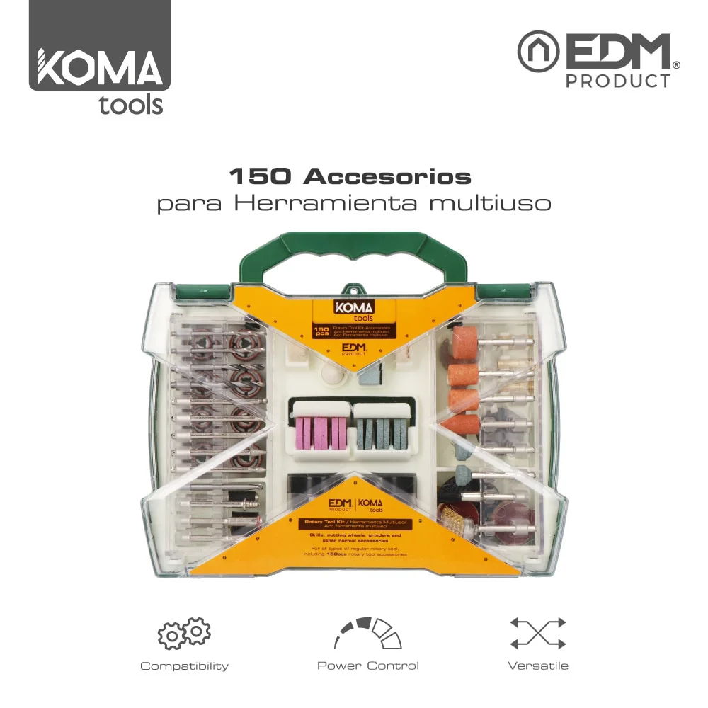 Set De150  Acessorios Koma Tools para 08709 Edm