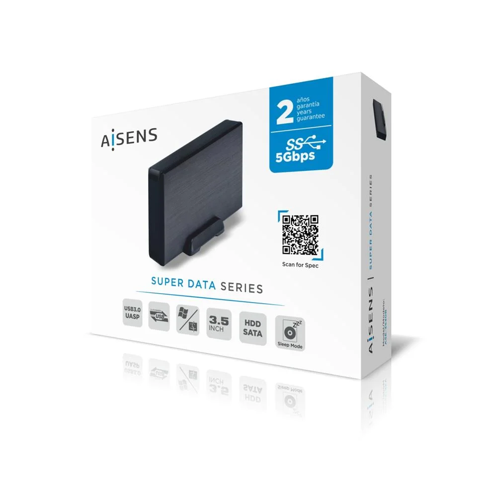 CAJA EXTERNA 3.5  USB3.1 SATA AISENS ALUMINIO NEG.