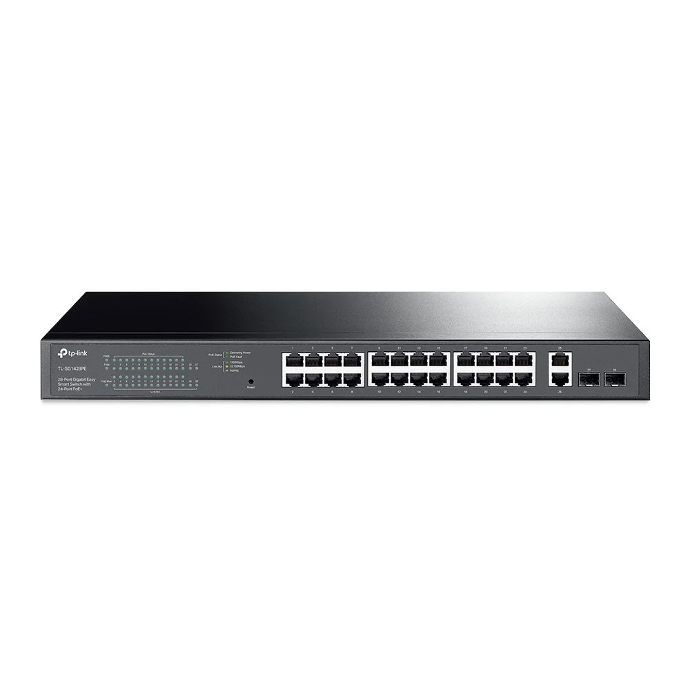 Switch de Rede 26 Portas 10/100/1000mbps Smart Managed Tl-Sg1428pe 24x Portas Poe - Tp-Link