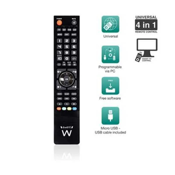 Controlo remoto universal Ewent EW1570 Preto