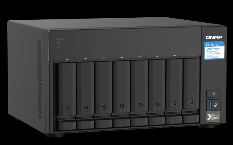 NAS TS-832PX 8 Bay Tower Ethernet LAN AL324 4GB D.