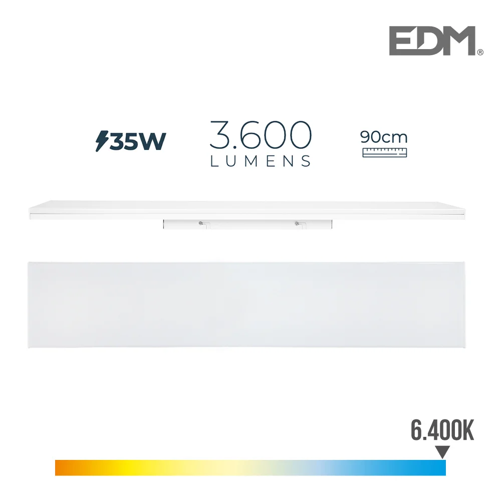 Armadura Led 35w 90cm 6400k Luz Fria 3600lm Edm