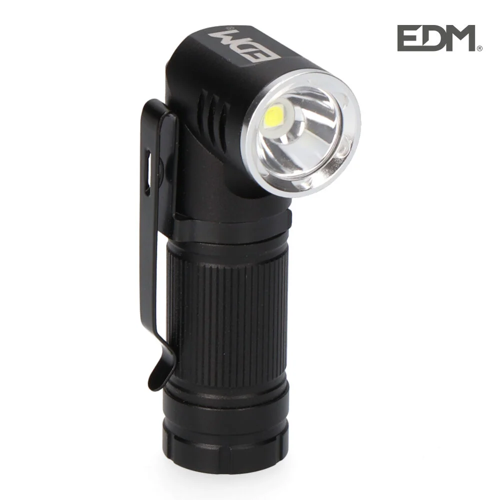 Mini Lanterna 1 Led. Cabe&ccedil;a Amov&iacute;vel. Recarreg&aacute;vel 8w 450lm Edm