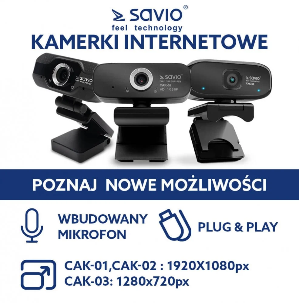 Webcam Full Hd com Microfone Savio Cak-01