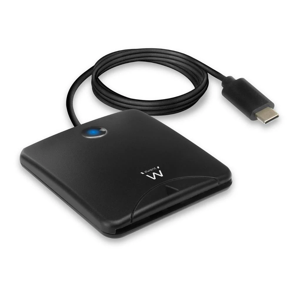 Leitor Cart&atilde;o Eid / Smart Card Usb-C Preto - Ewent
