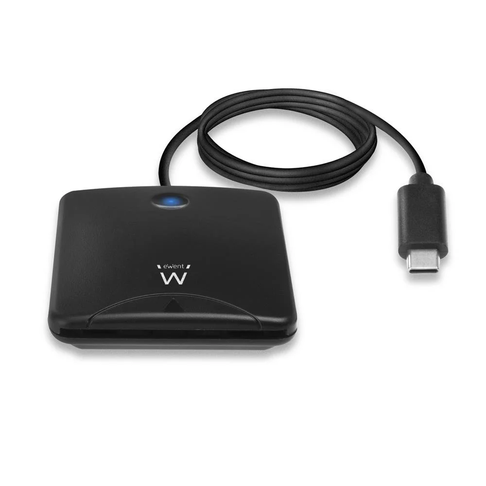 Leitor Cart&atilde;o Eid / Smart Card Usb-C Preto - Ewent