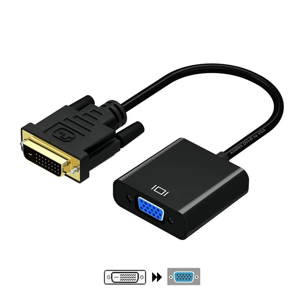 Adaptador De V&iacute;deo Dvi-d Macho - Vga F&ecirc;mea 10cm