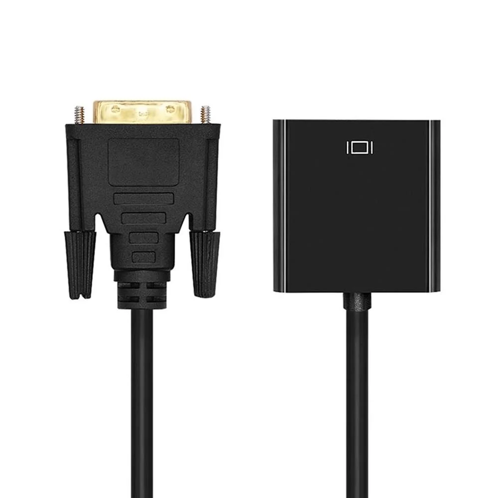 Adaptador De V&iacute;deo Dvi-d Macho - Vga F&ecirc;mea 10cm