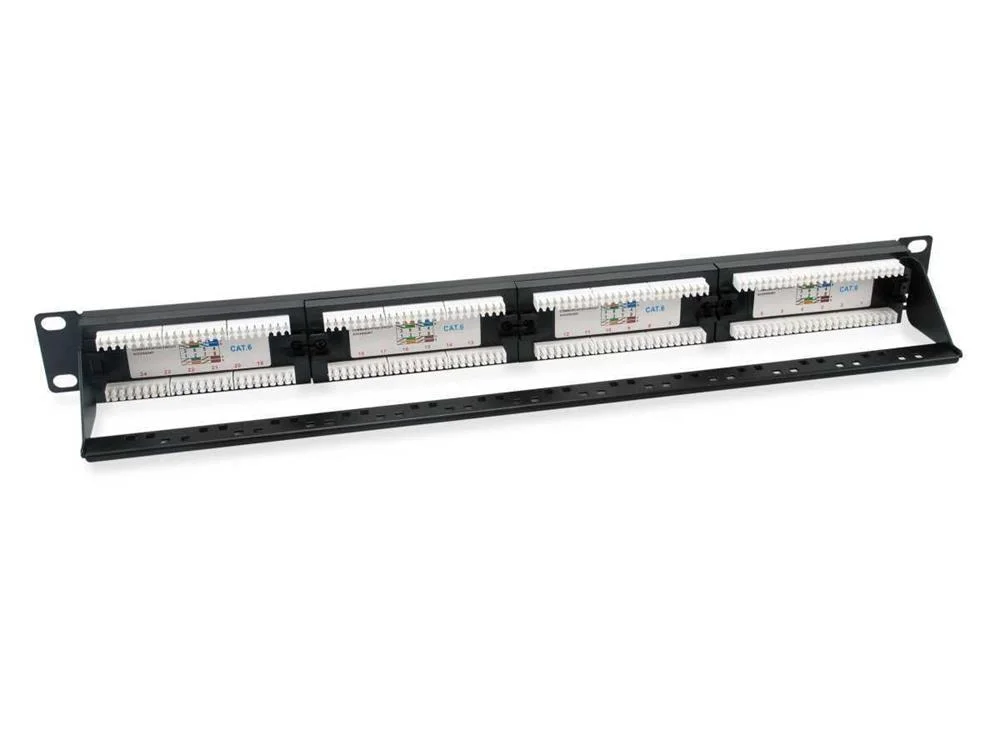 Equip Patchpanel 24x Rj45 Cat6  19" 1u Dual-Idc-Komp.
