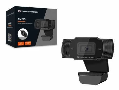 Webcam Amdis Usb 720p Hd (Preto) - Conceptronic