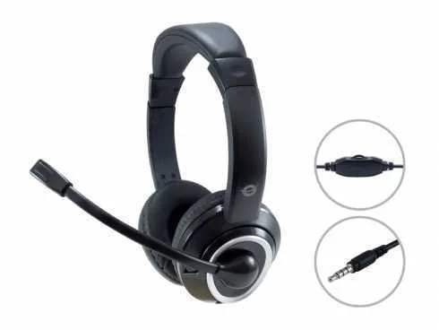 Conceptronic Headset Klinke 2m Kabel,Mikro,Int.Bed.Stereo Sw