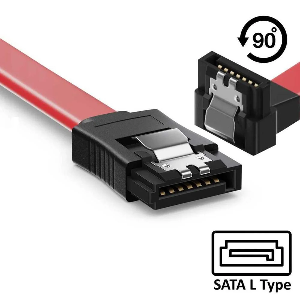 Ewent Cabo Alimenta&ccedil;&atilde;o Sata L-Type 90&ordm; With Metal.