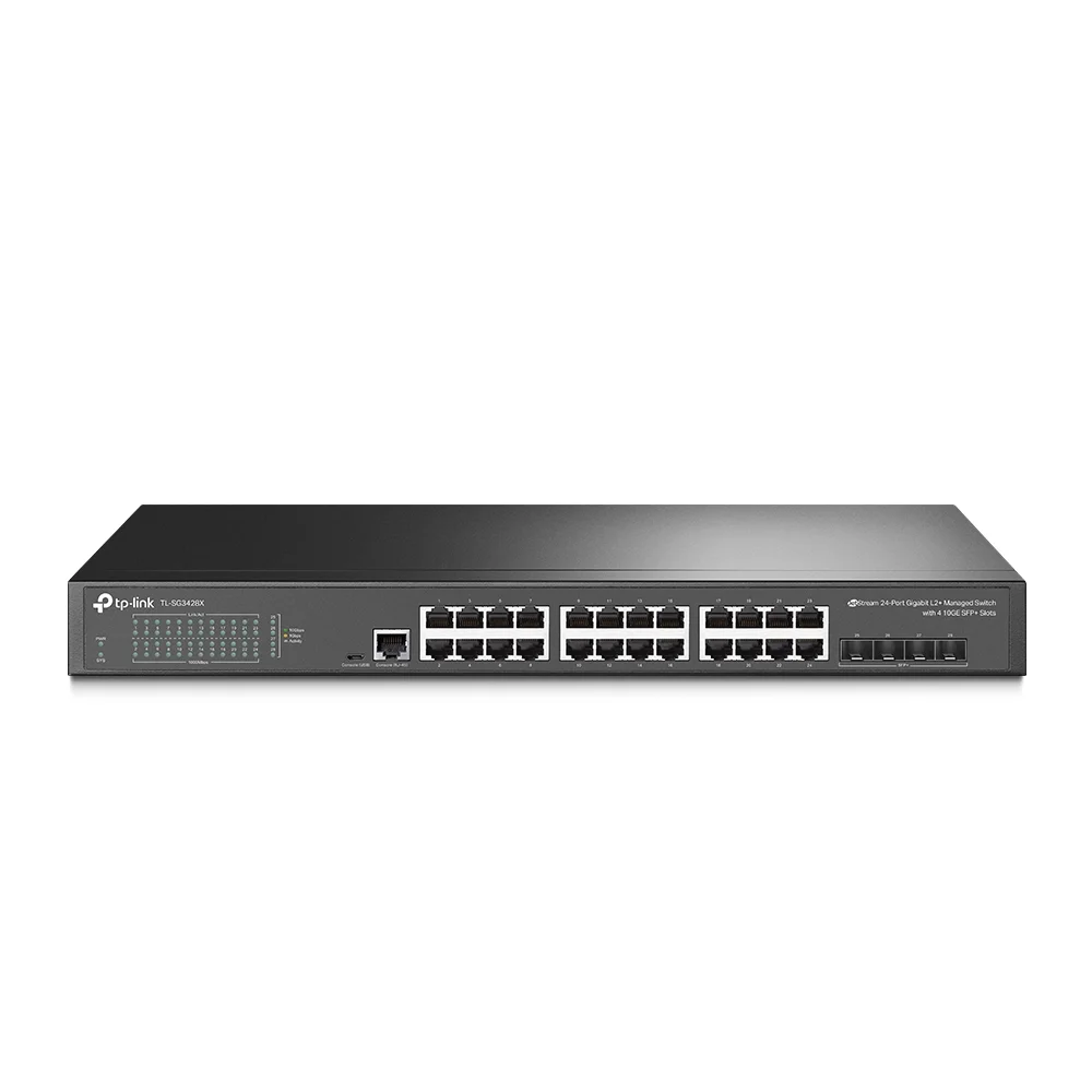 Switch Tp-Link Tl-Sg3428x Jetstream 24 Portas Gigabit Managed + 4 Portas Sfp+ (10gbe) Rack Mountable