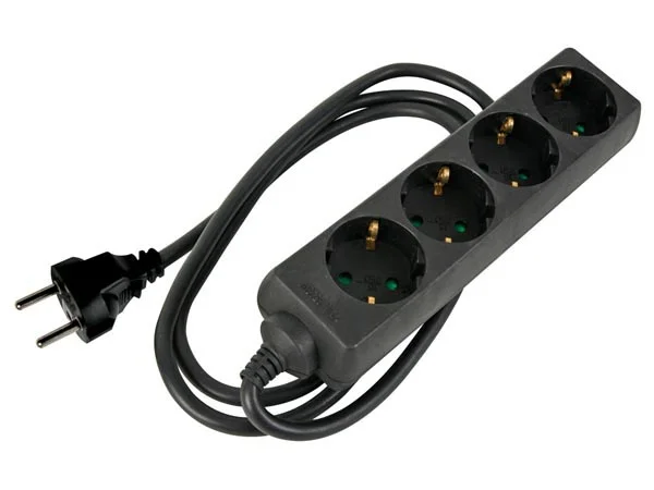 Extensi&oacute;n Cu&aacute;druple Negro (5 Mts) - Velleman