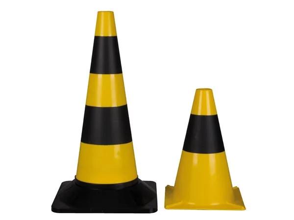 Cone Amarelo/Preto - 50 Cm