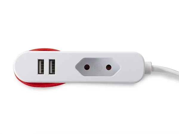 Tomada Euro 1 Entrada com 2 Portas Usb