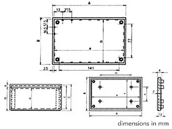Caixa da Tampa - Cinza - 160 X 96 X 66,9 Mm