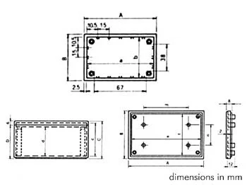 Tapa Caja - Gris - 85 X 56 X 41,4 Mm
