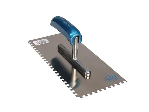 Jung - Plastering Trowel - Curved Handle - Notch Size 10 X 10 Mm