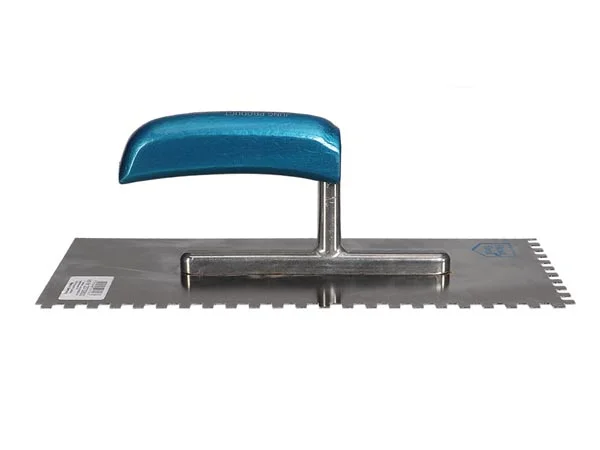 Jung - Plastering Trowel - Curved Handle - Notch Size 10 X 10 Mm