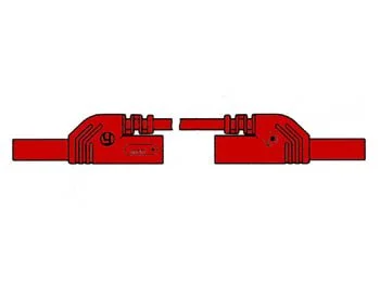 Contact Protected Measuring Lead 4mm 50cm / Red (Mlb-Sh/Ws 50/1)
