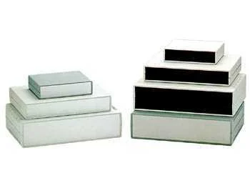 Flame-Retardant Instrumental Enclosure - Light Grey Top With Black End Panels -140 X 110 X 35 Mm