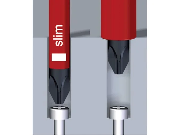 Wiha Screwdriver Set Softfinish&reg; Electric Slimfix Slotted, Phillips 6-Pcs. (35389)