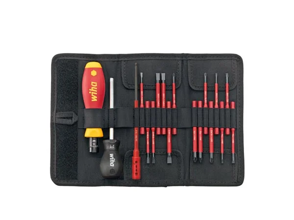 Wiha Torque Screwdriver Set Torquevario&reg;-S Electric Assorted, Variably Adjustable Torque Limit, 18-P