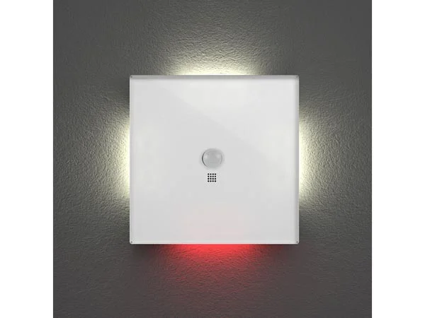 Edge Lit Control Module With Motion And Twilight Sensor, Pure White Frosted