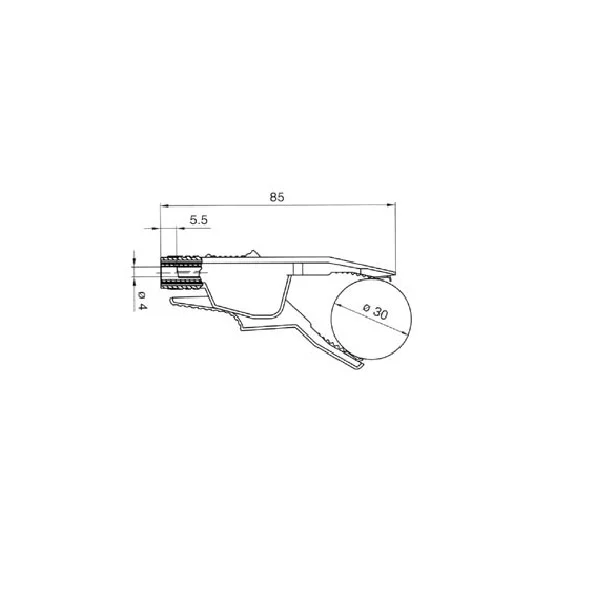 Clipes de Crocodilo Isolados 4mm 34a, Contato Prot