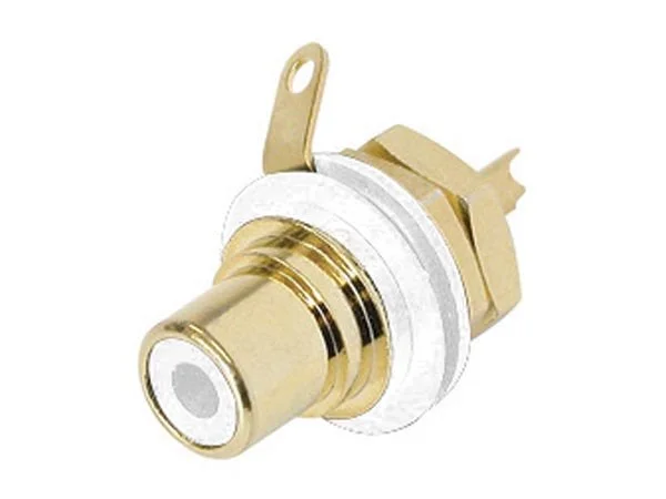 Rean - Phono Receptacle (Rca) - Gold Plated Contacts - White