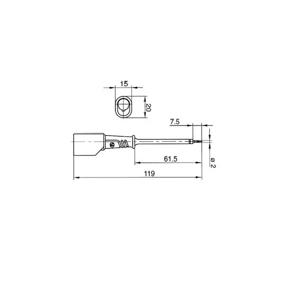 Sonda de Prueba Protegida Por Contacto de 4 Mm Co.