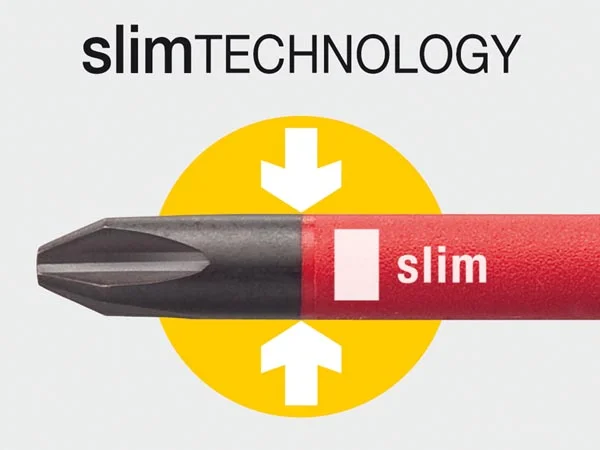 Chave de Fenda Wiha Softfinish El&eacute;trica Slimfix C