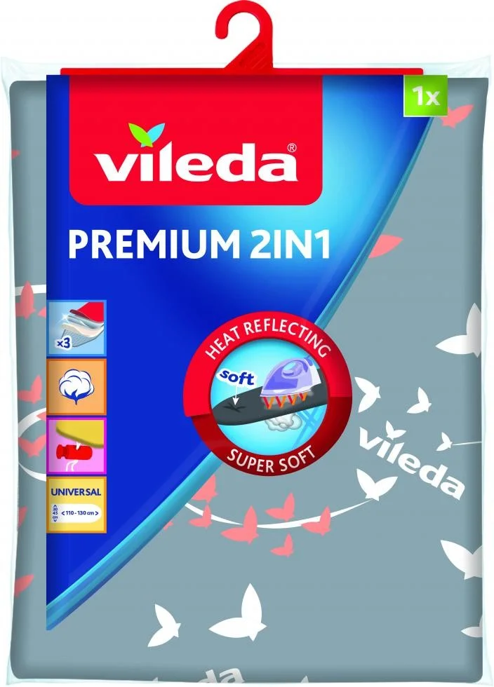 Capa Premium 2 em 1 Vileda 171831 para Tabuas de 110x30cm e 130x45cm